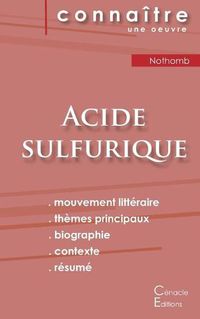 Cover image for Fiche de lecture Acide sulfurique de Nothomb (Analyse litteraire de reference et resume complet)