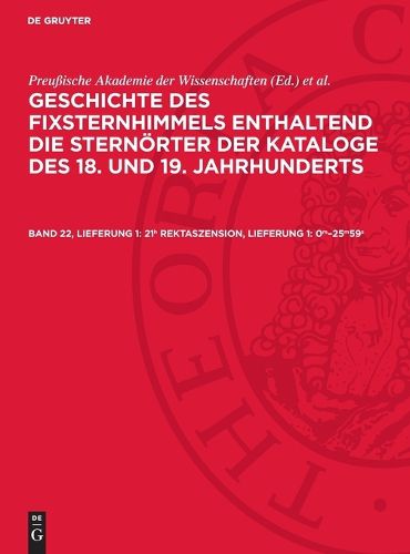 Cover image for 21h Rektaszension, Lieferung 1: 0m-25m59s