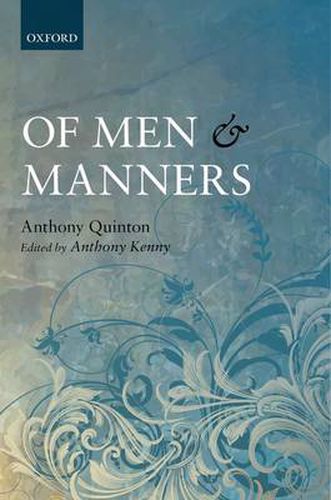 Cover image for Of Men and Manners: Essays Historical and Philosophical