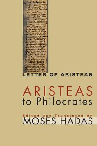 Cover image for Aristeas to Philocrates: (Letter of Aristeas)