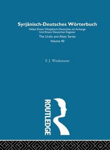 Cover image for Syrjanisch-Deutches Worterbuch