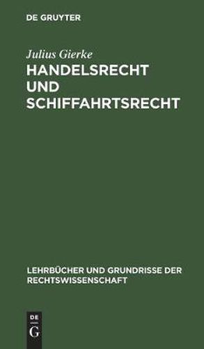 Cover image for Handelsrecht Und Schiffahrtsrecht