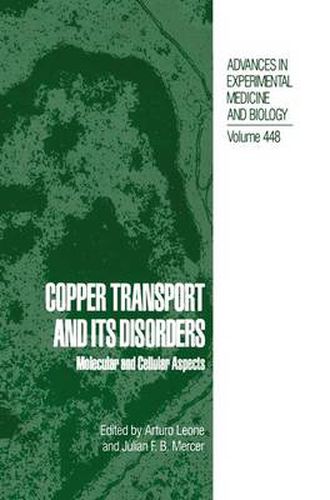 Cover image for Copper Transport and Its Disorders: Molecular and Cellular Aspects