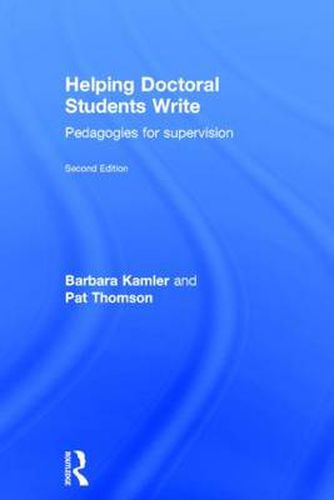 Cover image for Helping Doctoral Students Write: Pedagogies for supervision