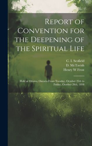 Cover image for Report of Convention for the Deepening of the Spiritual Life [microform]