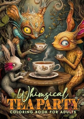 Cover image for Whimsical Tea Party Coloring Book for Adults