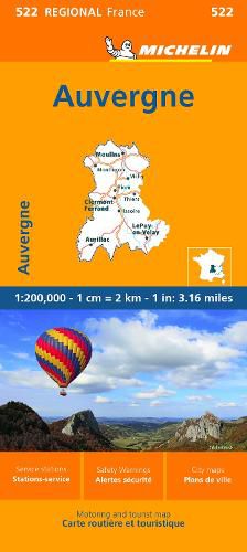 Cover image for Michelin Regional Maps: France: Auvergne, Limousin Map 522