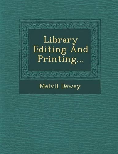 Cover image for Library Editing and Printing...