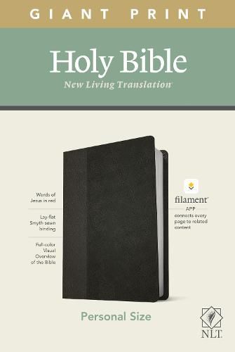 Cover image for NLT Personal Size Giant Print Bible, Filament Edition, Black