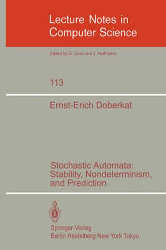 Cover image for Stochastic Automata: Stability, Nondeterminism and Prediction