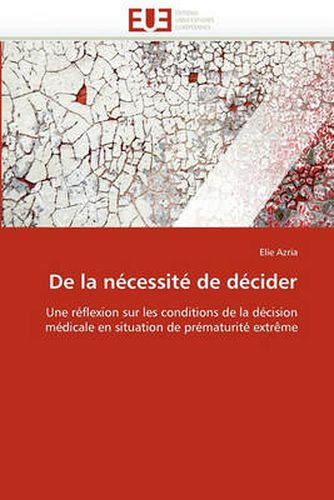 Cover image for de La Necessite de Decider