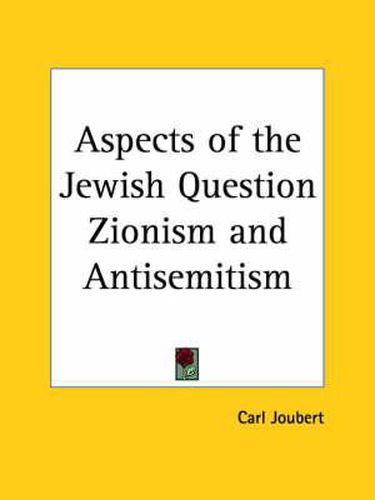 Cover image for Aspects of the Jewish Question Zionism