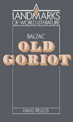 Cover image for Balzac: Old Goriot