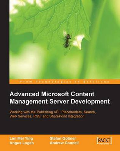 Cover image for Advanced Microsoft Content Management Server Development
