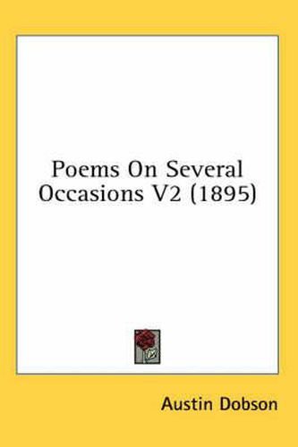 Cover image for Poems on Several Occasions V2 (1895)