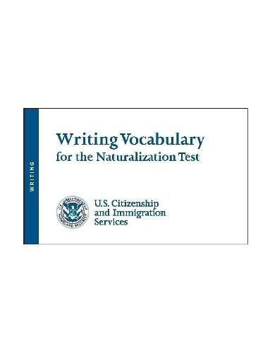 Cover image for Writing Vocabulary for the Naturalization Test