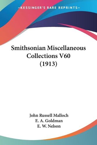 Cover image for Smithsonian Miscellaneous Collections V60 (1913)