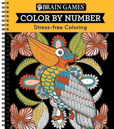 Cover image for Brain Games - Color by Number: Stress-Free Coloring (Orange)