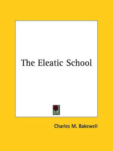 Cover image for The Eleatic School
