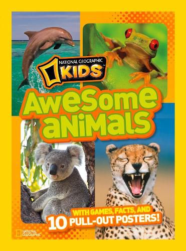 Cover image for Awesome Animals: With Games, Facts, and 10 Pull-out Posters!
