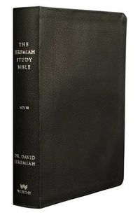 Cover image for THE JEREMIAH STUDY BIBLE, NIV: (BLACK W/ BURNISHED EDGES) LEATHERLUXE? WITH THUMB INDEX: What It Says. What It Means. What It Means for You.