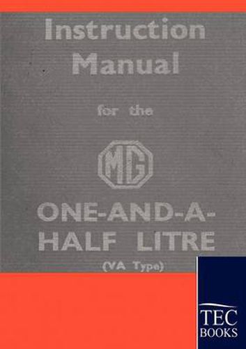 Cover image for Instruction Manual for the MG 1,5 Litre