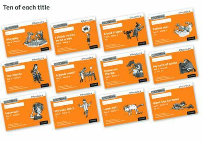 Cover image for Read Write Inc. Phonics: Black and White Orange Set 4 Storybooks Pack of 120