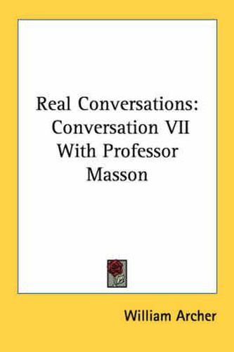 Cover image for Real Conversations: Conversation VII with Professor Masson