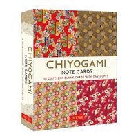 Cover image for Chiyogami Japanese, 16 Note Cards: 16 Different Blank Cards with 17 Patterned Envelopes in a Keepsake Box!