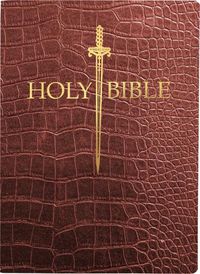 Cover image for KJV Sword Bible, Large Print, Walnut Alligator Bonded Leather, Thumb Index