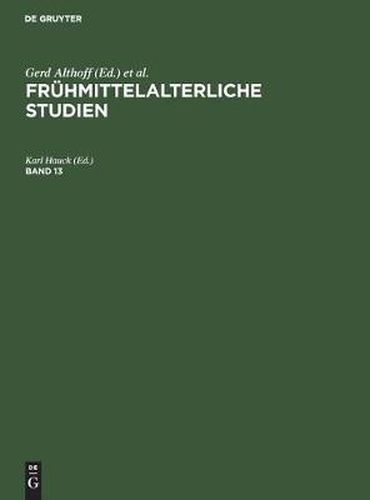 Fruhmittelalterliche Studien