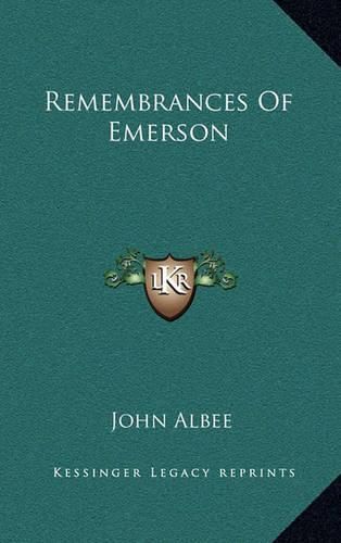 Cover image for Remembrances of Emerson