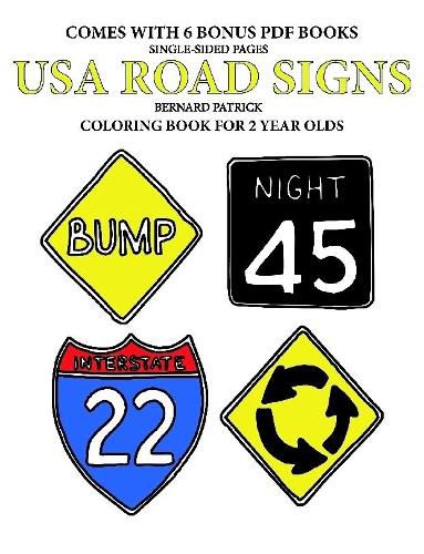 Cover image for Coloring Books for 2 Year Olds (USA Road Signs)