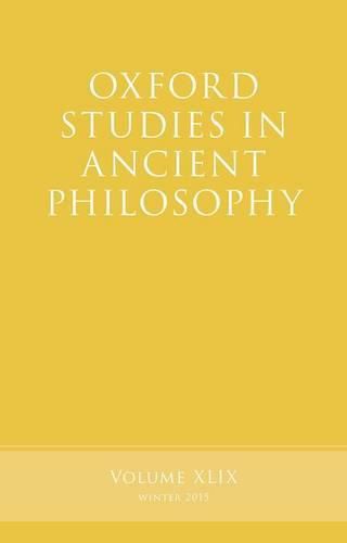 Cover image for Oxford Studies in Ancient Philosophy, Volume 49