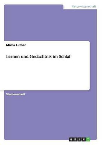 Cover image for Lernen und Gedachtnis im Schlaf