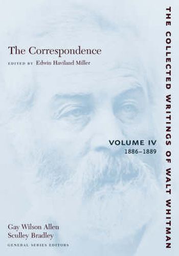 Cover image for The Correspondence: Volume IV: 1886-1889