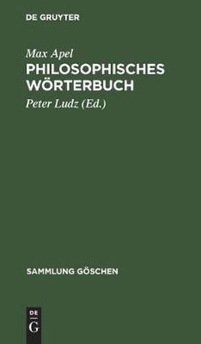 Cover image for Philosophisches Woerterbuch