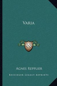 Cover image for Varia