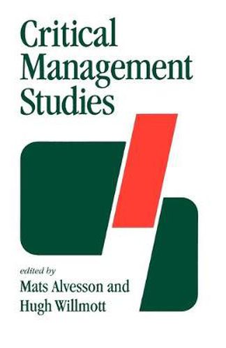 Cover image for Critical Management Studies