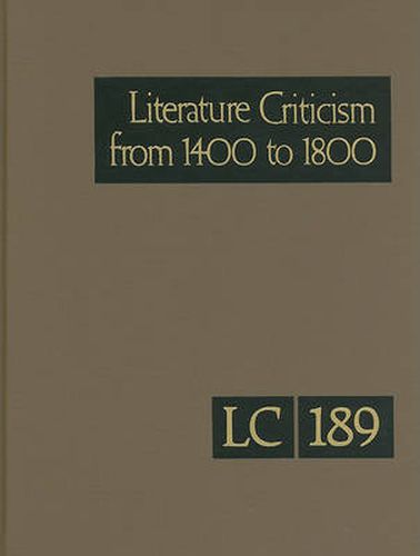 Cover image for Literature Criticism from 1400 to 1800