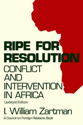 Cover image for Ripe for Resolution: Conflict and Intervention in Africa