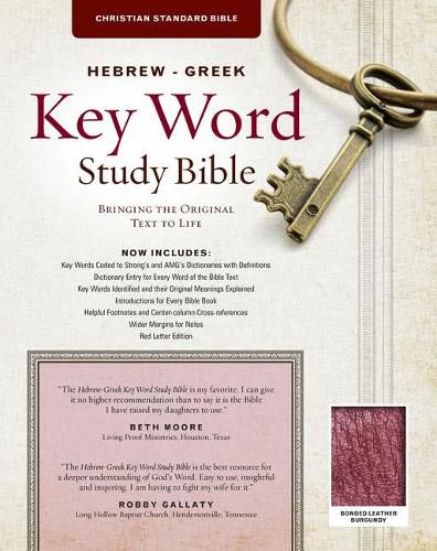 Cover image for The Hebrew-Greek Key Word Study Bible: CSB Edition, Burgundy Bonded