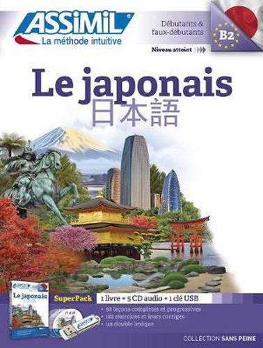 Cover image for Le Japonais Superpack (Book + 4 CD audio + 1Mp3 USB)