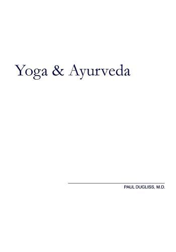 Cover image for Yoga and Ayurveda: An Evolutionary Approach