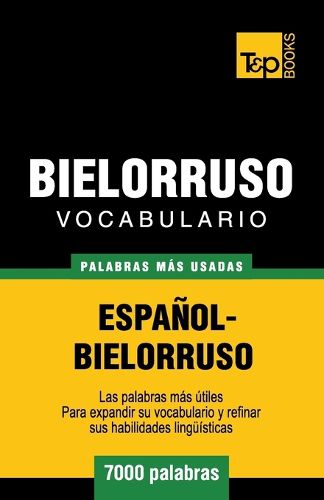 Cover image for Vocabulario espanol-bielorruso - 7000 palabras mas usadas