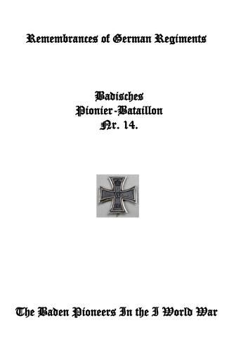 Remembrances of German Regiments, Baden Pioneer Battalion Nr. 14