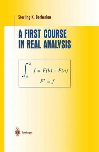 Cover image for A First Course in Real Analysis