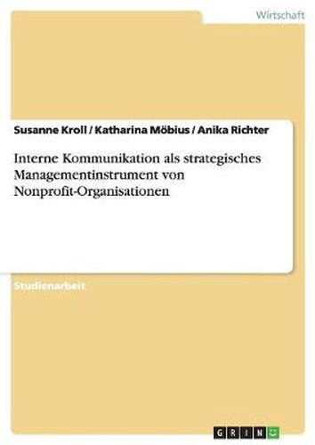 Cover image for Interne Kommunikation als strategisches Managementinstrument von Nonprofit-Organisationen