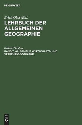 Cover image for Allgemeine Wirtschafts- und Verkehrsgeographie