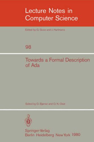 Cover image for Towards a Formal Description of Ada